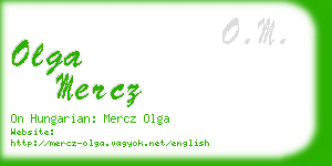 olga mercz business card
